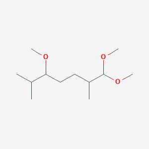 molecular formula C12H26O3 B8563334 1,1,5-Trimethoxy-2,6-dimethylheptane CAS No. 62597-31-3