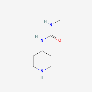 molecular formula C7H15N3O B8563372 3-Methyl-1-(piperidin-4-yl)urea 