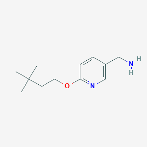 molecular formula C12H20N2O B8563378 5-Aminomethyl-2-(3,3-dimethyl-butoxy)-pyridine 