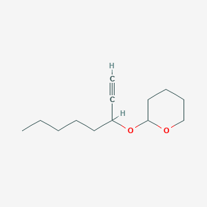 molecular formula C13H22O2 B8563563 2H-Pyran, 2-[(1-ethynylhexyl)oxy]tetrahydro- CAS No. 834-16-2