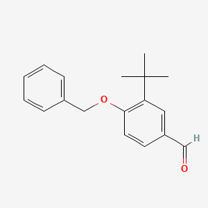 molecular formula C18H20O2 B8563585 4-(benzyloxy)-3-(tert-butyl)benzaldehyde 