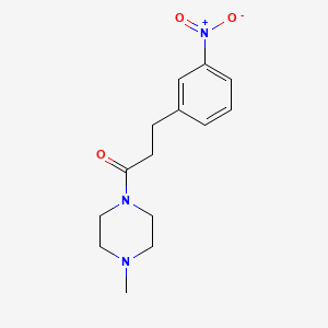 molecular formula C14H19N3O3 B8563586 3-(3-Nitrophenyl)-1-(4-methylpiperazinyl)propan-1-one 