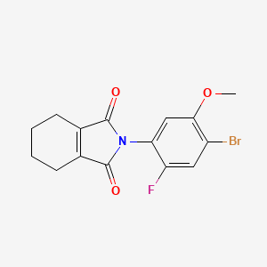 molecular formula C15H13BrFNO3 B8563594 1H-Isoindole-1,3(2H)-dione, 2-(4-bromo-2-fluoro-5-methoxyphenyl)-4,5,6,7-tetrahydro- CAS No. 84478-57-9