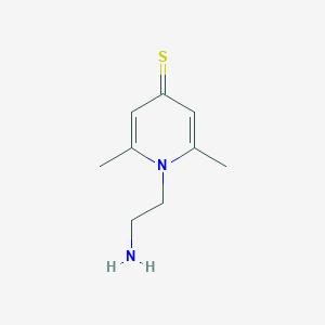 molecular formula C9H14N2S B8563610 1-(2-Aminoethyl)-2,6-dimethylpyridine-4(1H)-thione CAS No. 85870-89-9