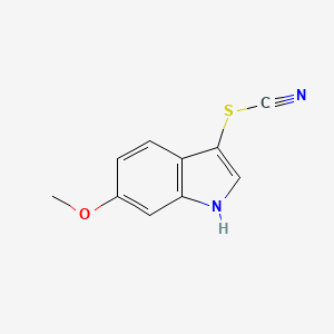 molecular formula C10H8N2OS B8563634 6-methoxy-3-thiocyanato-1H-indole 