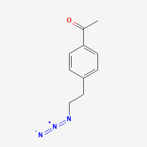 molecular formula C10H11N3O B8563640 1-[4-(2-Azidoethyl)phenyl]ethan-1-one CAS No. 90513-08-9