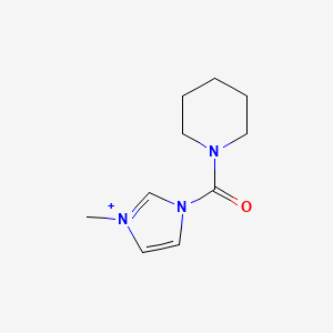 molecular formula C10H16N3O+ B8563650 (3-Methylimidazol-3-ium-1-yl)-piperidin-1-ylmethanone 