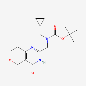 tert-Butyl N-(cyclopropylmethyl)-N-[(4-oxo-4,5,7,8-tetrahydro-3H-pyrano[4,3-d]pyrimidin-2-yl)methyl]carbamate