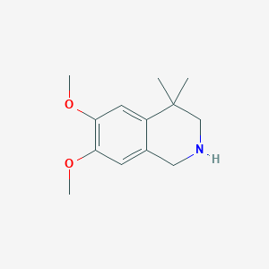 molecular formula C13H19NO2 B8563673 6,7-Dimethoxy-4,4-dimethyl-1,2,3,4-tetrahydroisoquinoline 