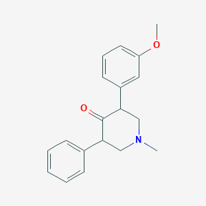 B8563681 3-(3-Methoxyphenyl)-1-methyl-5-phenylpiperidin-4-one CAS No. 62290-97-5