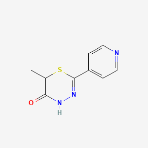 molecular formula C9H9N3OS B8563685 6-Methyl-2-(pyridin-4-yl)-4H-1,3,4-thiadiazin-5(6H)-one CAS No. 88038-58-8