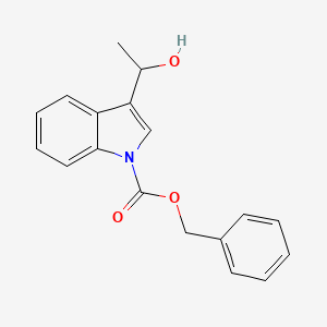 molecular formula C18H17NO3 B8563696 Benzyl 3-(1-hydroxyethyl)-1H-indole-1-carboxylate CAS No. 103871-31-4