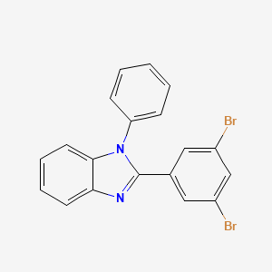 molecular formula C19H12Br2N2 B8563718 2-(3,5-Dibromophenyl)-1-phenyl-1h-benzo[d]imidazole 