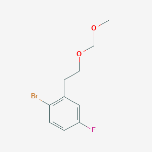 molecular formula C10H12BrFO2 B8563749 1-Bromo-4-fluoro-2-[2-(methoxymethoxy)ethyl]benzene 