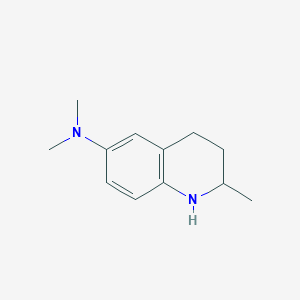 molecular formula C12H18N2 B8563757 6-quinolinamine, 1,2,3,4-tetrahydro-N,N,2-trimethyl- CAS No. 42835-91-6