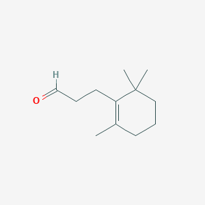molecular formula C12H20O B8563802 1-Cyclohexene-1-propanal, 2,6,6-trimethyl- 