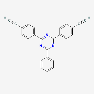 molecular formula C25H15N3 B8563840 2,4-Bis(4-ethynylphenyl)-6-phenyl-1,3,5-triazine CAS No. 90995-77-0