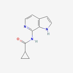 molecular formula C11H11N3O B8563856 N-(1H-pyrrolo[2,3-c]pyridin-7-yl)cyclopropanecarboxamide 