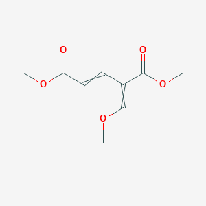 molecular formula C9H12O5 B8563869 Dimethyl 4-(methoxymethylidene)pent-2-enedioate CAS No. 114106-77-3