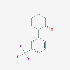 molecular formula C13H13F3O B8563871 2-[3-(Trifluoromethyl)phenyl]cyclohexanone 
