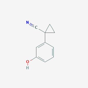 molecular formula C10H9NO B8563897 1-(3-Hydroxyphenyl)cyclopropanecarbonitrile 
