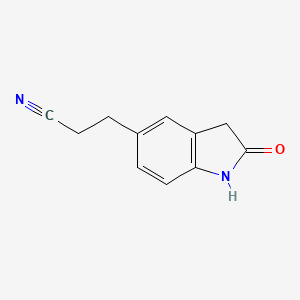 molecular formula C11H10N2O B8563953 5-Cyanoethyl-2-oxindole 