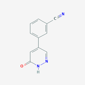 molecular formula C11H7N3O B8563963 5-(3-Cyanophenyl)pyridazin-3-one 