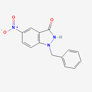 molecular formula C14H11N3O3 B8563980 1-benzyl-5-nitro-2H-indazol-3-one CAS No. 2215-59-0