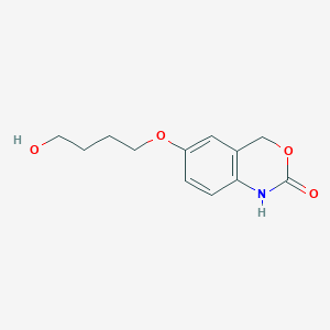 molecular formula C12H15NO4 B8564011 6-(4-Hydroxybutoxy)-1,4-dihydro-2H-3,1-benzoxazin-2-one CAS No. 89433-36-3