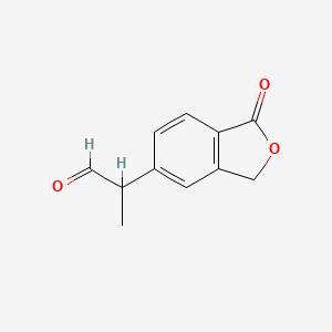 molecular formula C11H10O3 B8564017 2-(1-Oxo-1,3-dihydro-2-benzofuran-5-yl) propanal 