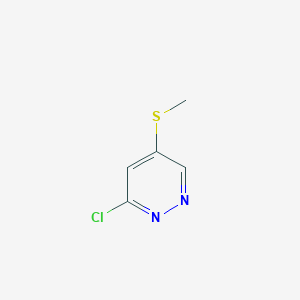 molecular formula C5H5ClN2S B8564028 Pyridazine, 3-chloro-5-(methylthio)- 