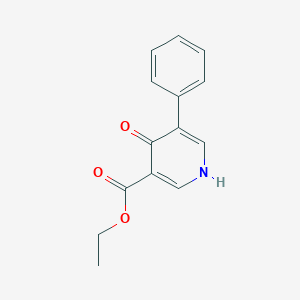 molecular formula C14H13NO3 B8564082 Ethyl 4-oxo-5-phenyl-1,4-dihydropyridine-3-carboxylate 
