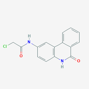 B8564090 N-(6-oxo-5,6-dihydro-phenanthridin-2-yl)-chloroacetamide CAS No. 344458-29-3