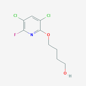molecular formula C9H10Cl2FNO2 B8564157 4-(3,5-Dichloro-6-fluoro-2-pyridyloxy)-1-butanol CAS No. 62271-16-3