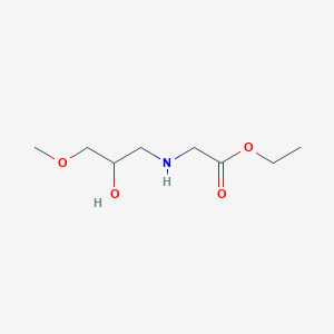 molecular formula C8H17NO4 B8564165 Ethyl 2-(2-hydroxy-3-methoxypropylamino)acetate 