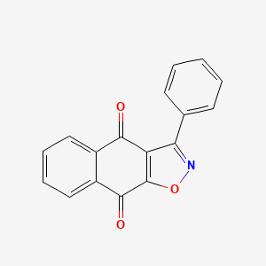 molecular formula C17H9NO3 B8564208 3-Phenylnaphtho[2,3-d][1,2]oxazole-4,9-dione CAS No. 21474-24-8