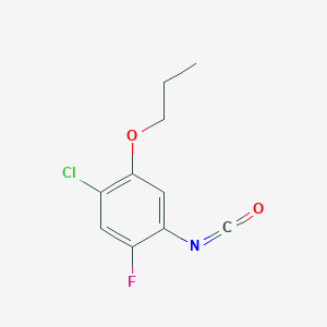 molecular formula C10H9ClFNO2 B8564214 1-Chloro-5-fluoro-4-isocyanato-2-propoxybenzene CAS No. 85953-24-8