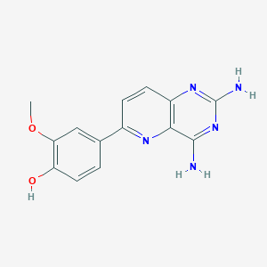 molecular formula C14H13N5O2 B8564215 4-(2,4-Diaminopyrido[3,2-d]pyrimidin-6(5H)-ylidene)-2-methoxycyclohexa-2,5-dien-1-one CAS No. 897360-45-1