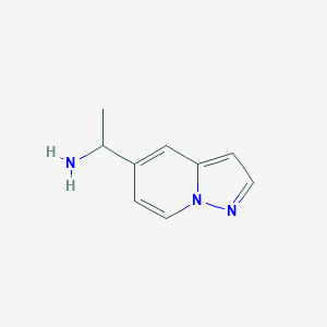 molecular formula C9H11N3 B8564225 1-(Pyrazolo[1,5-a]pyridin-5-yl)ethanamine 