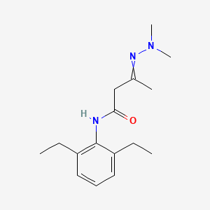 molecular formula C16H25N3O B8564240 N-(2,6-Diethylphenyl)-3-(dimethylhydrazinylidene)butanamide CAS No. 104688-37-1