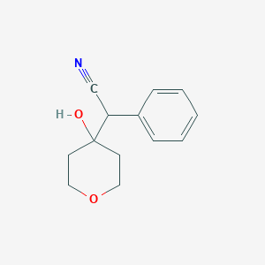 molecular formula C13H15NO2 B8564247 (4-hydroxytetrahydro-2H-pyran-4-yl)(phenyl)acetonitrile 