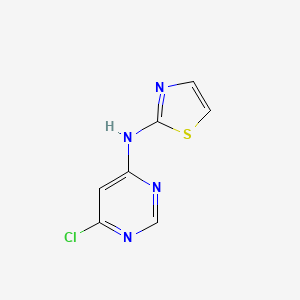 molecular formula C7H5ClN4S B8564260 6-Chloro-N-(1,3-thiazol-2-yl)pyrimidin-4-amine 