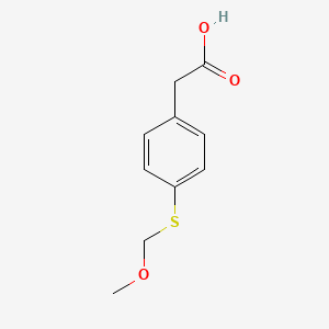 molecular formula C10H12O3S B8564266 (4-Methoxymethylsulfanyl-phenyl)-acetic acid 