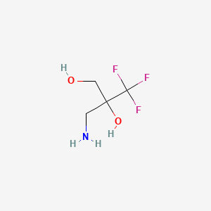 molecular formula C4H8F3NO2 B8564276 1,2-Propanediol, 2-(aminomethyl)-3,3,3-trifluoro- 