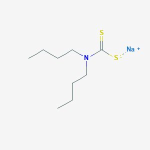 molecular formula C9H18NNaS2 B085643 二丁基二硫代氨基甲酸钠 CAS No. 136-30-1