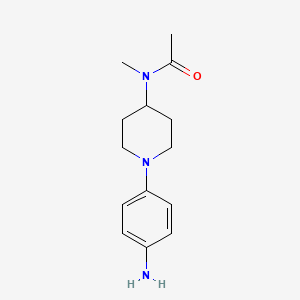 molecular formula C14H21N3O B8564302 N-(1-(4-aminophenyl)piperidin-4-yl)-N-methylacetamide 