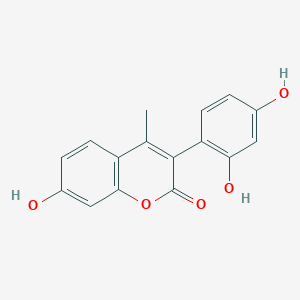 molecular formula C16H12O5 B8564326 3-(2,4-Dihydroxyphenyl)-7-hydroxy-4-methyl-chromen-2-one CAS No. 553681-50-8