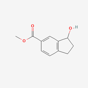 molecular formula C11H12O3 B8564334 methyl 3-hydroxy-2,3-dihydro-1H-indene-5-carboxylate 