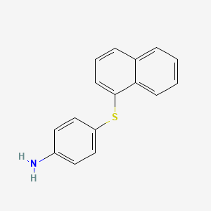 molecular formula C16H13NS B8564346 Benzenamine, 4-(1-naphthalenylthio)- CAS No. 76180-77-3