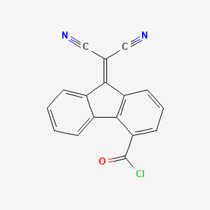 molecular formula C17H7ClN2O B8564347 9-(Dicyanomethylidene)-9H-fluorene-4-carbonyl chloride CAS No. 93619-93-3
